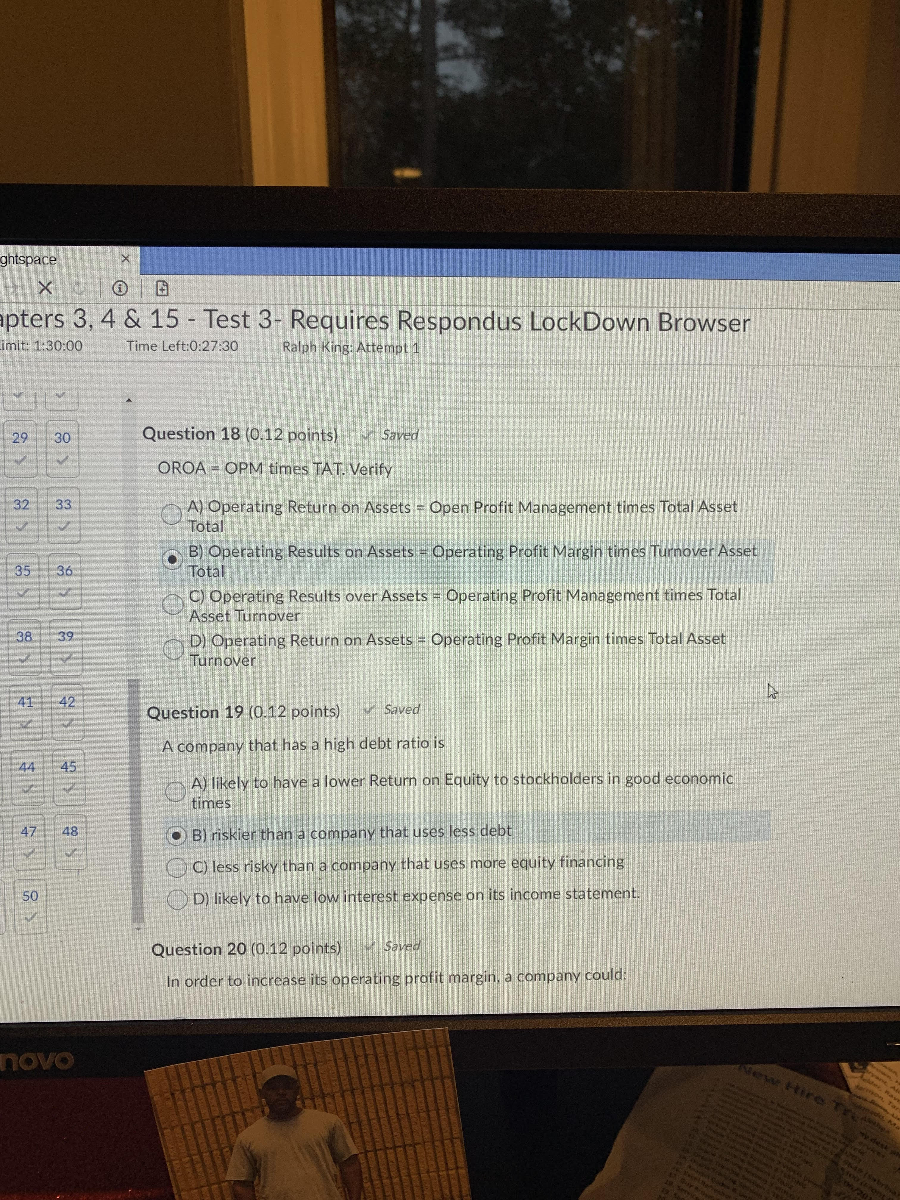  ghtspace X O pters 3, 4 & 15 - Test 3-