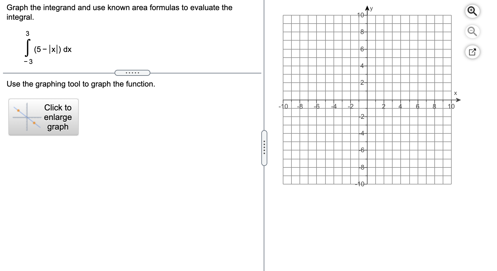 please also evaluate the integral Graph the integrand and use known area