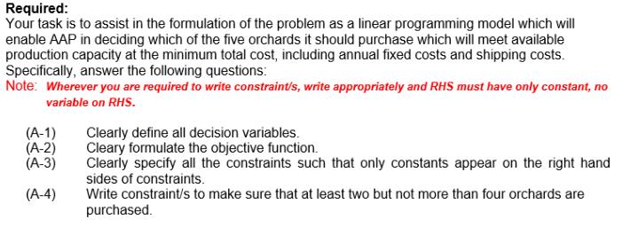 please help me with this problem thanks!!! Required: Your task is to