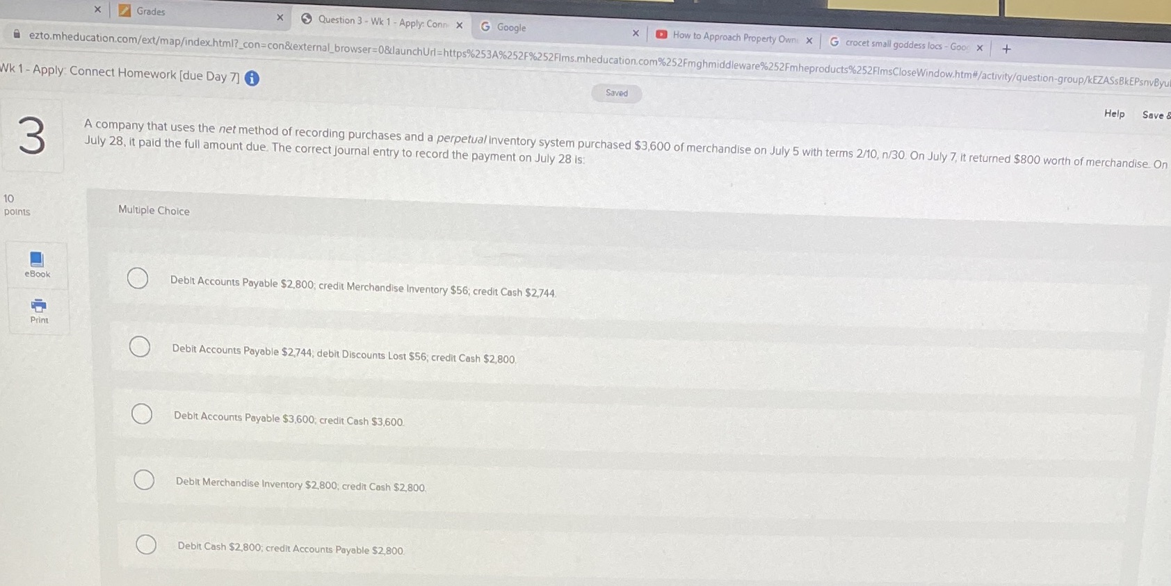 X Grades X Question 3 - Wk 1 - Apply: Conn