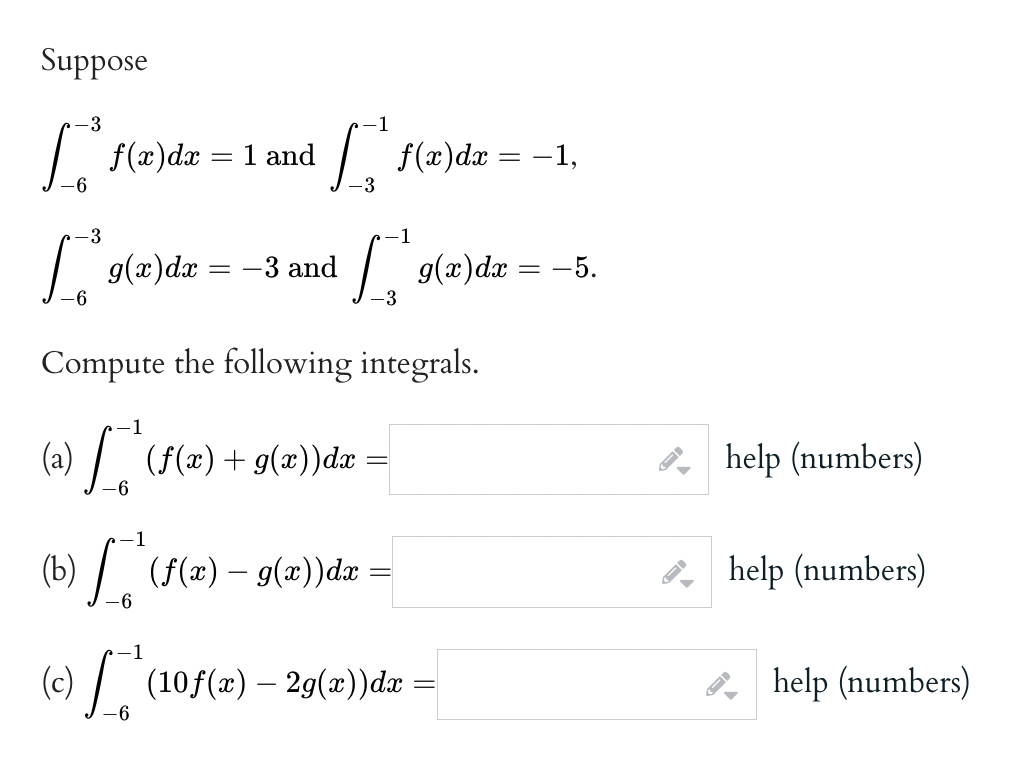  \fEvaluate the integral of the function graphed using the formula for