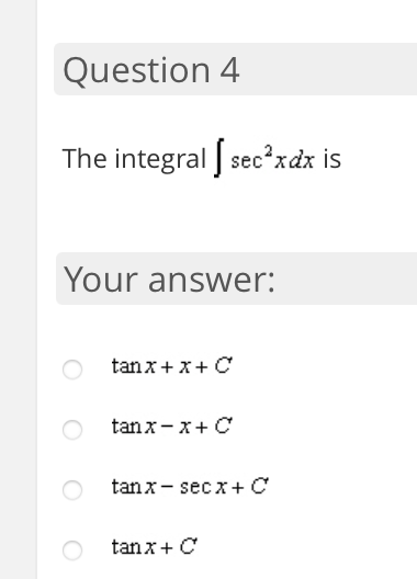 C In x2 - 6x + 10 O 3 + C In