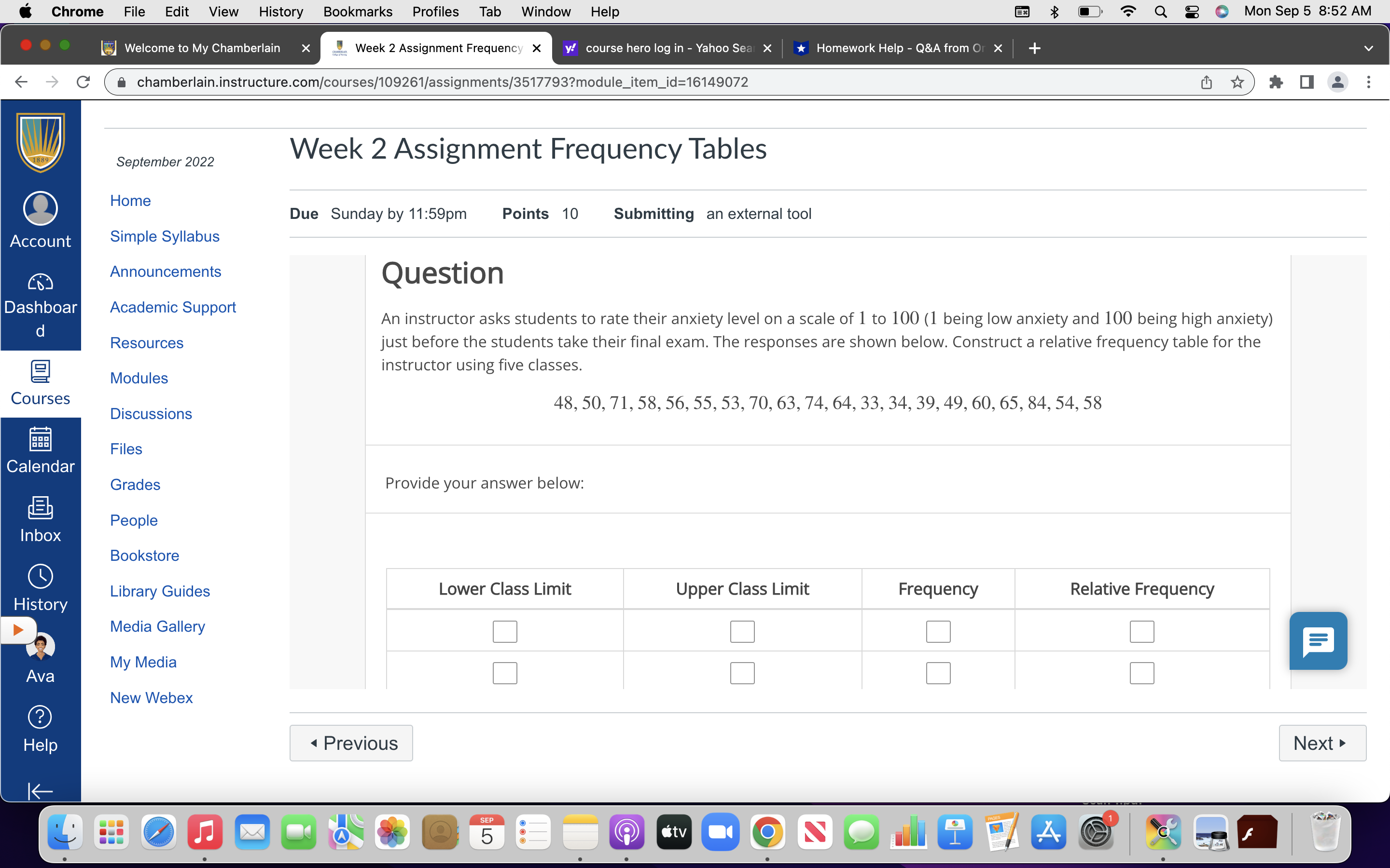  6 Chrome File Edit View History Bookmarks Profiles Tab Window Help