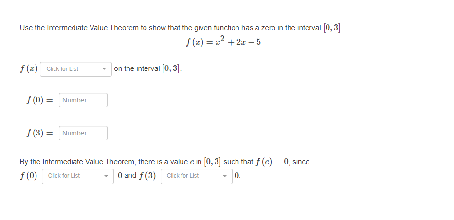  Use the Intermediate Value Theorem to show that the given function