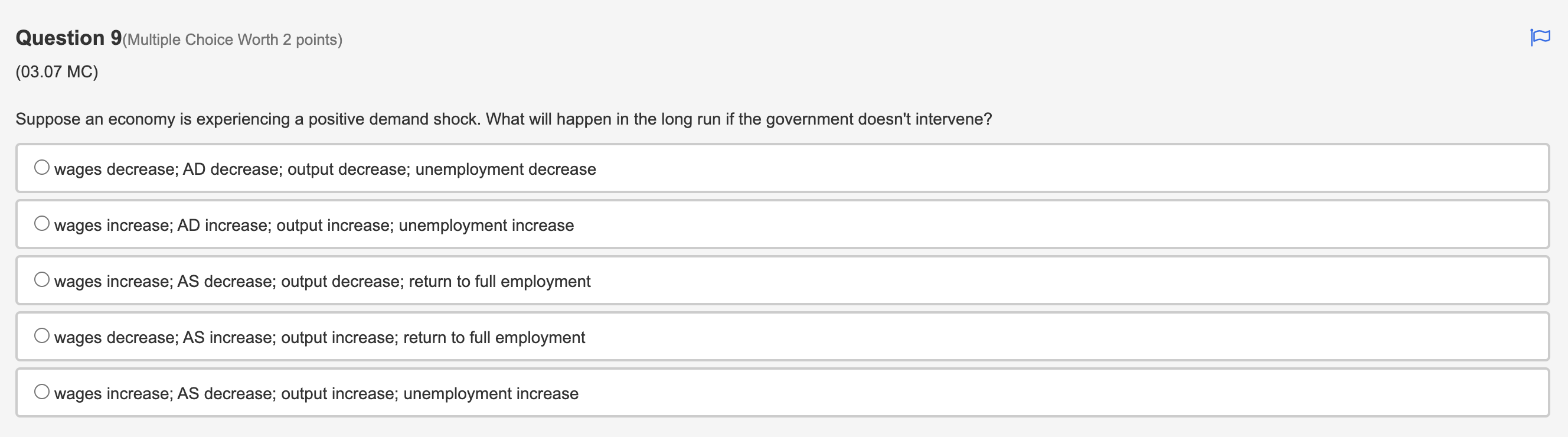 the graph to answer the question that follows. Price level AS P1/