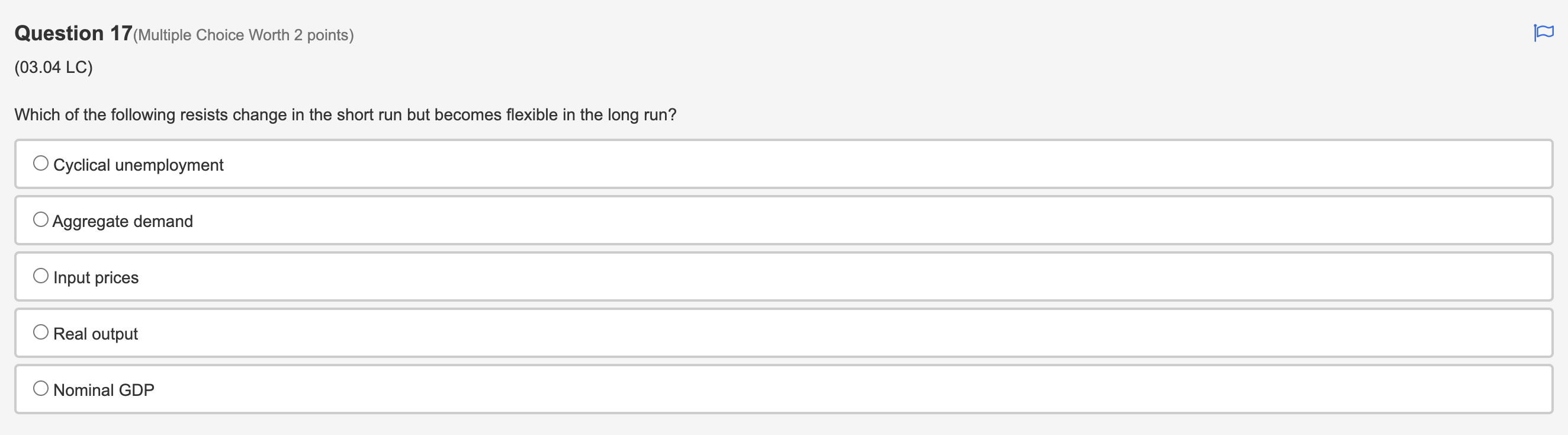 of labor explaining the short-run aggregate supply curve's shape 0 any decrease