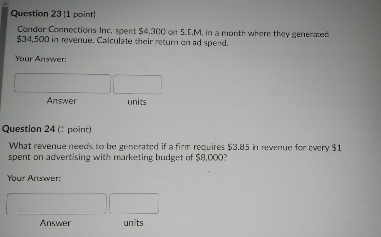 their current average customer lifetime value is $205.00? (HINT: Cost per acquisition
