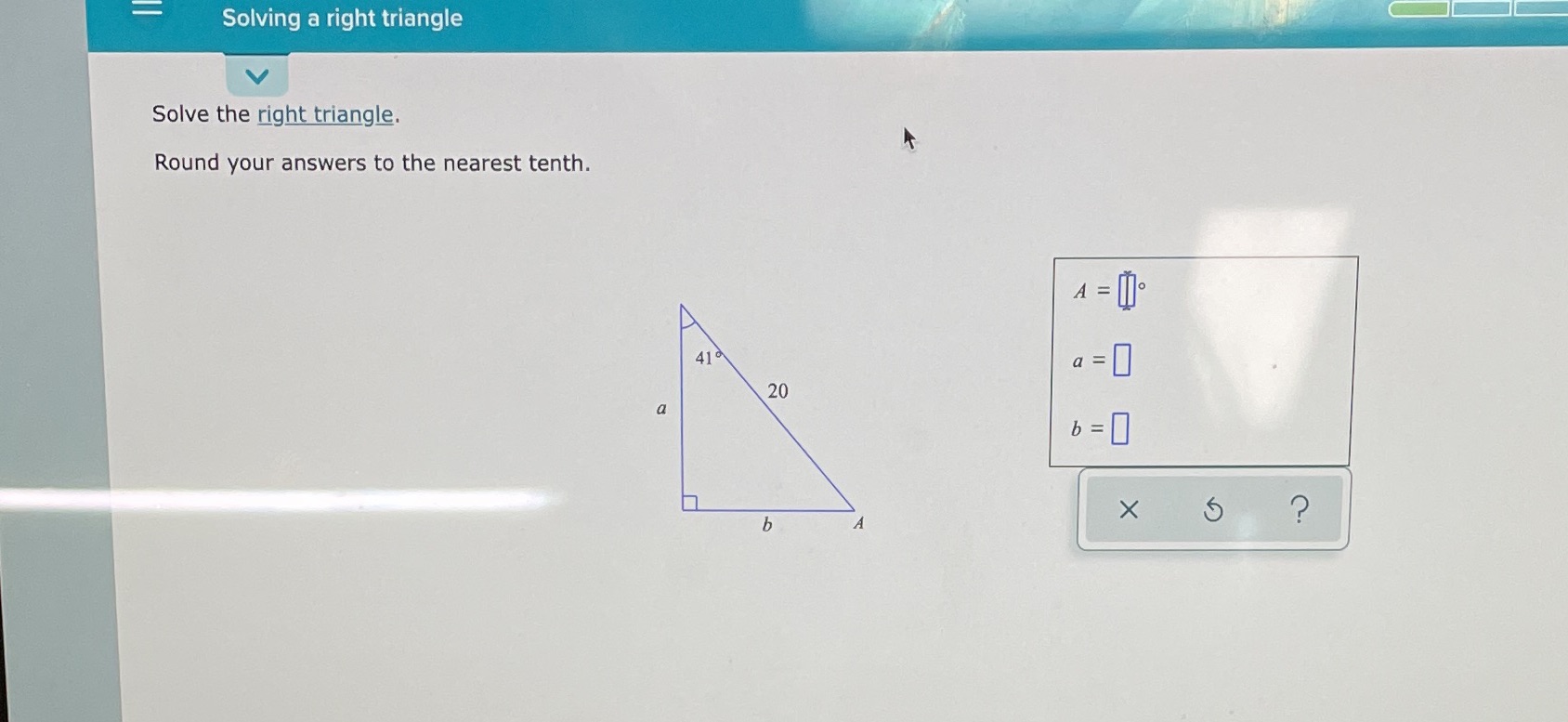 Please round a and c to the nearest tenth please Solving a