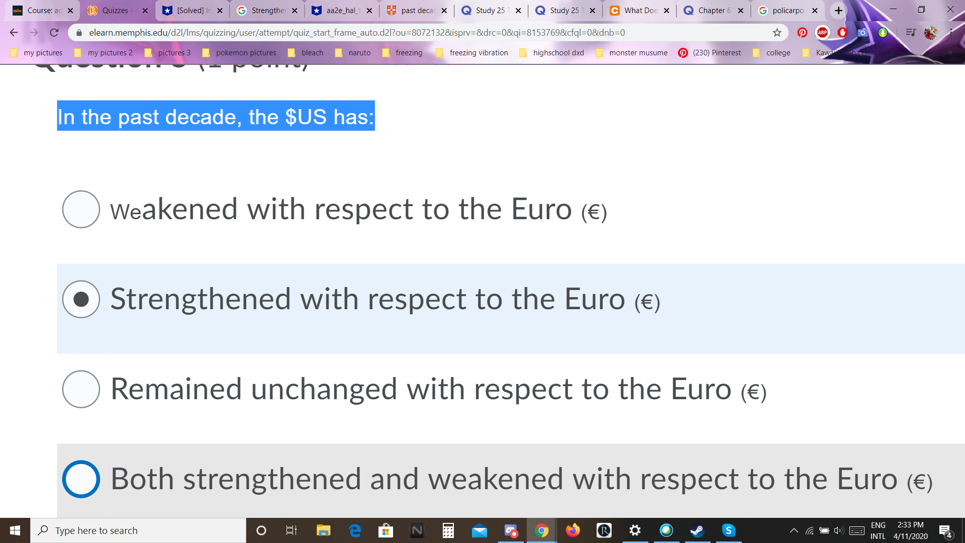  the Course: ad X (B) Quizzes - X *[Solved] In x