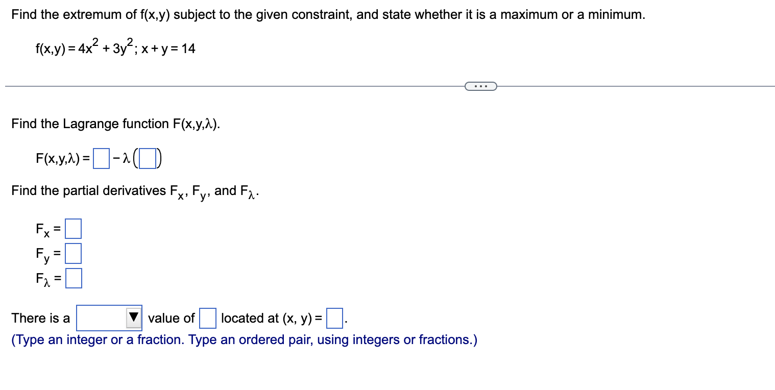 1)2. . . . The given function has a minimum at which