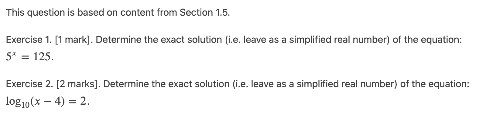 written as points. [2 marks]. This question is based on content from