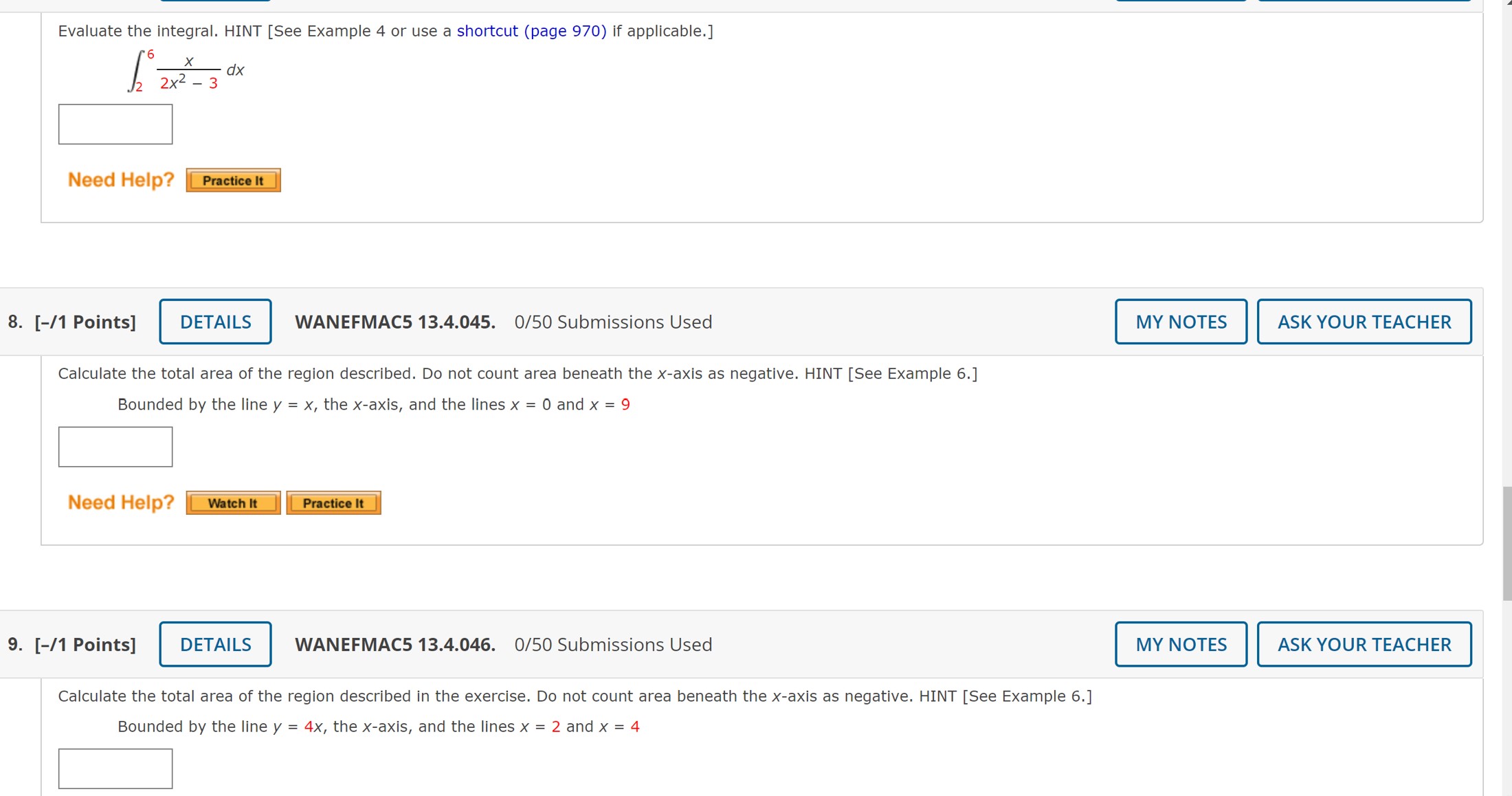  Evaluate the integral. HINT [See Example 4 or use a shortcut