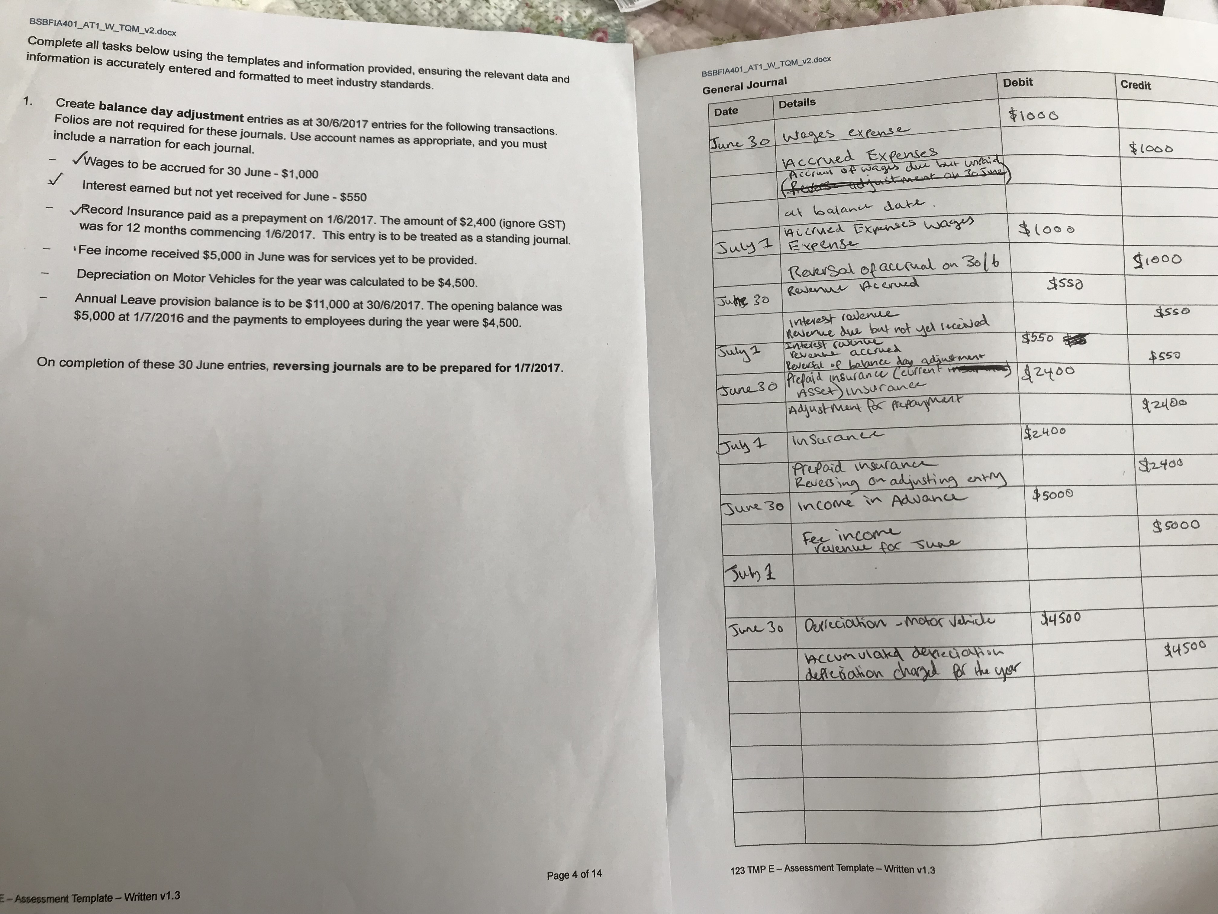 may i please have some help on the attached general journal? BSBFIA401_AT1_W_TOM_v2.docx