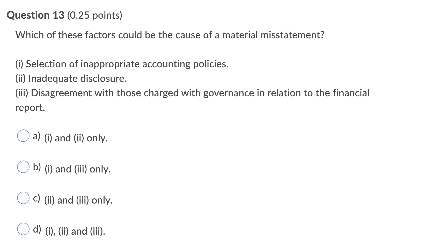 no need for any explanations only need the answer please Question 13