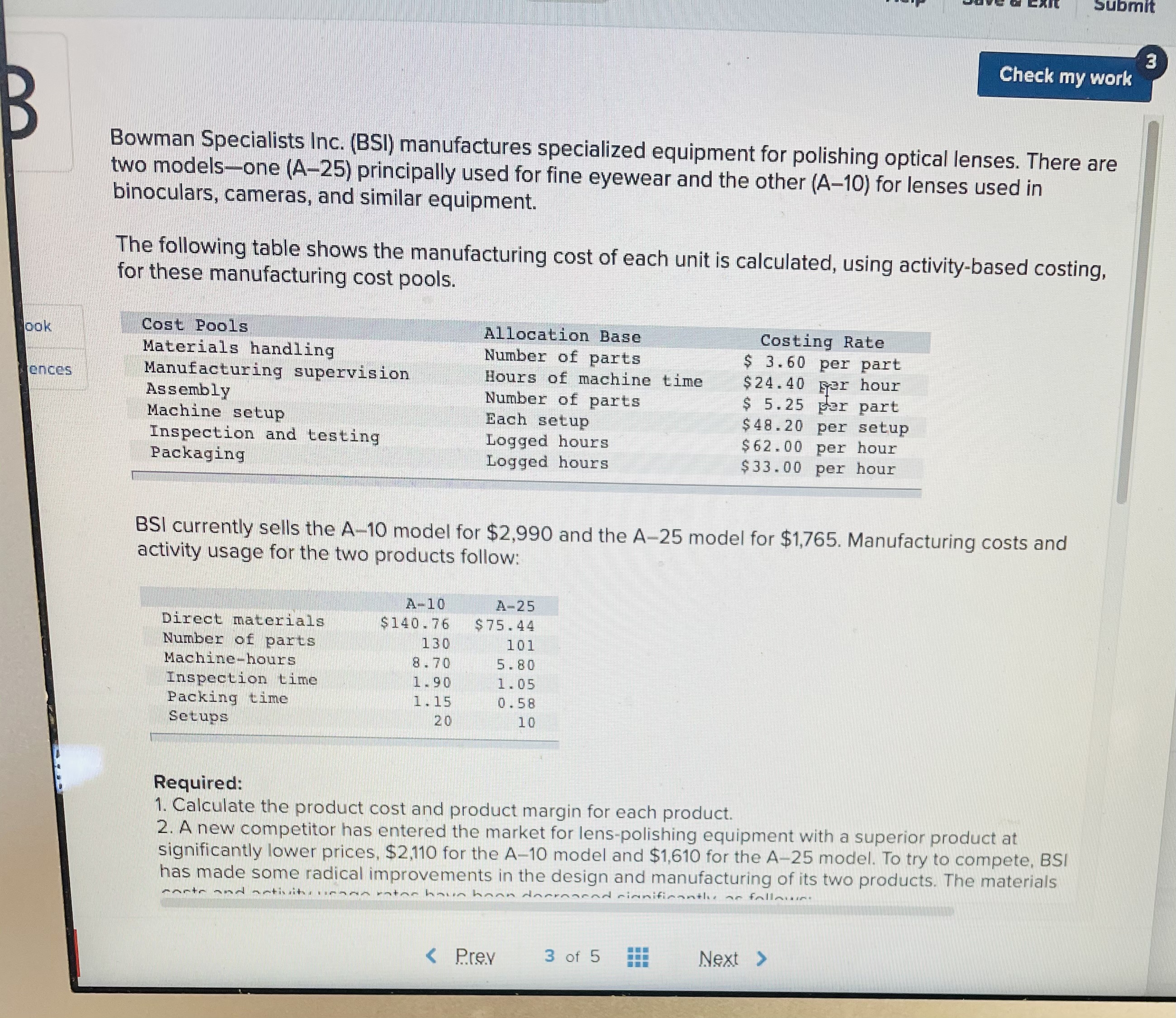 need help with these problems number one - three Submit Check my