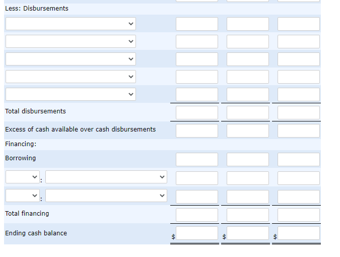 as follows: January February Sales $347,000 $397,000 Direct materials purchases 120,000 109,000