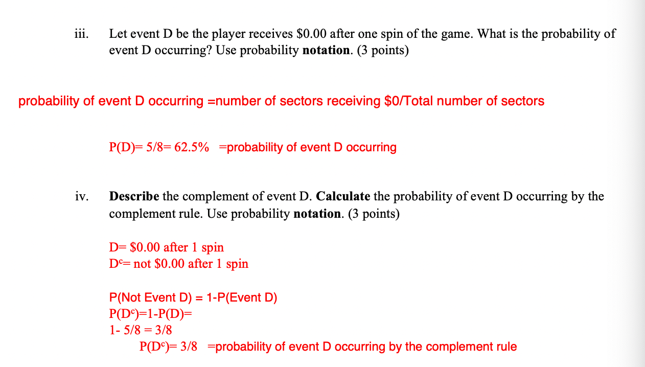 the spinner has an equal probabity of landing in each sector. Sector