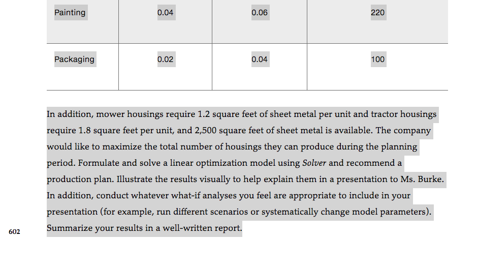 if analysis with steps One of PLE's manufacturing facilities produces metal engine