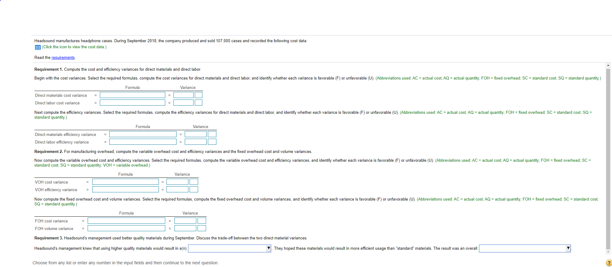 Quantity 2 parts 0112 hours 0112 hours Cost S 0.16 per part