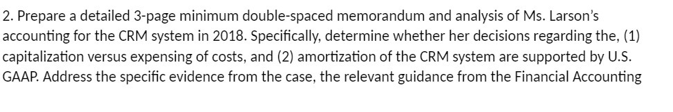 2. Prepare a detailed 3-page minimum double-spaced memorandum and analysis of