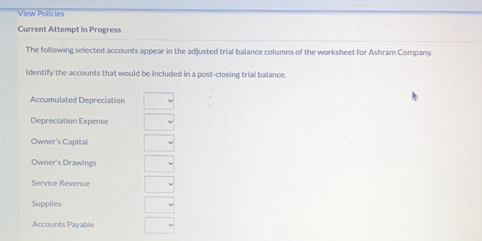 don't understand how you would get this View Policies Current Attempt in