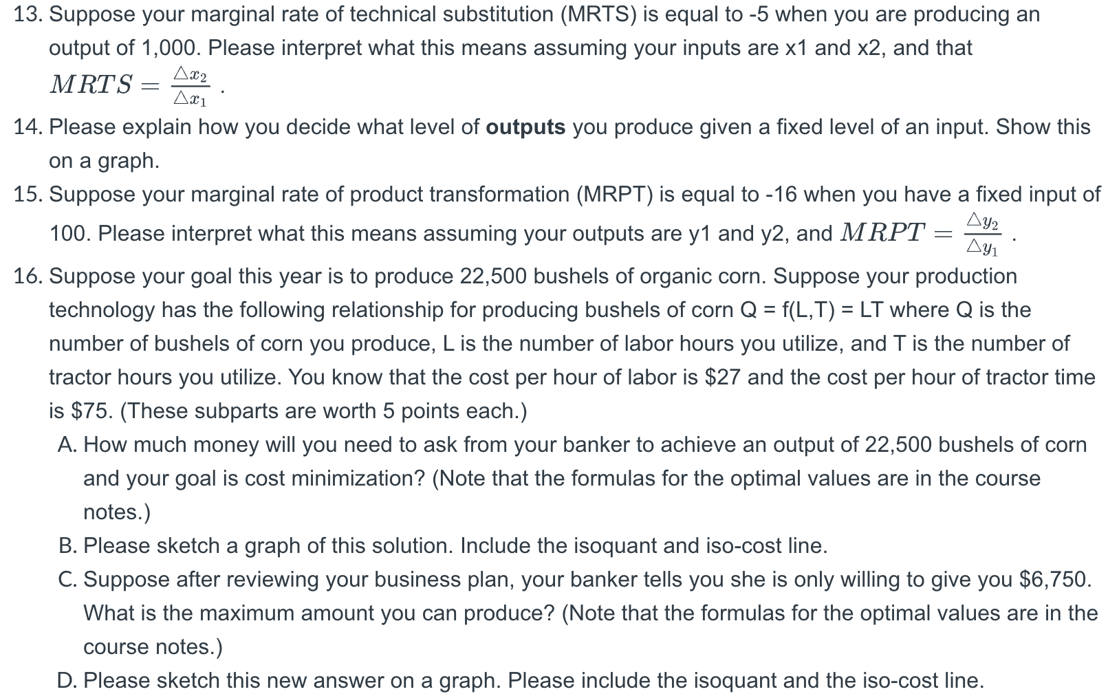 be typed except for anything that needs to be graphed or is