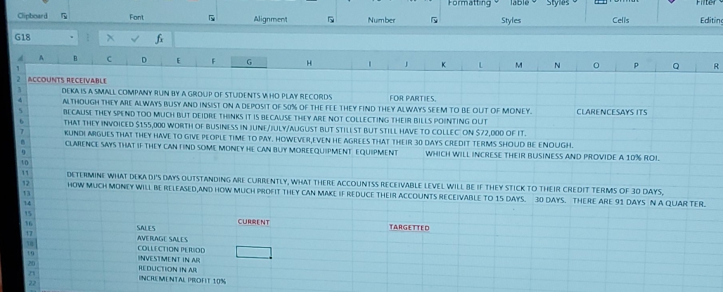 solve the following lable Filter Formatting Styles Clipboard Font Alignment Number Styles