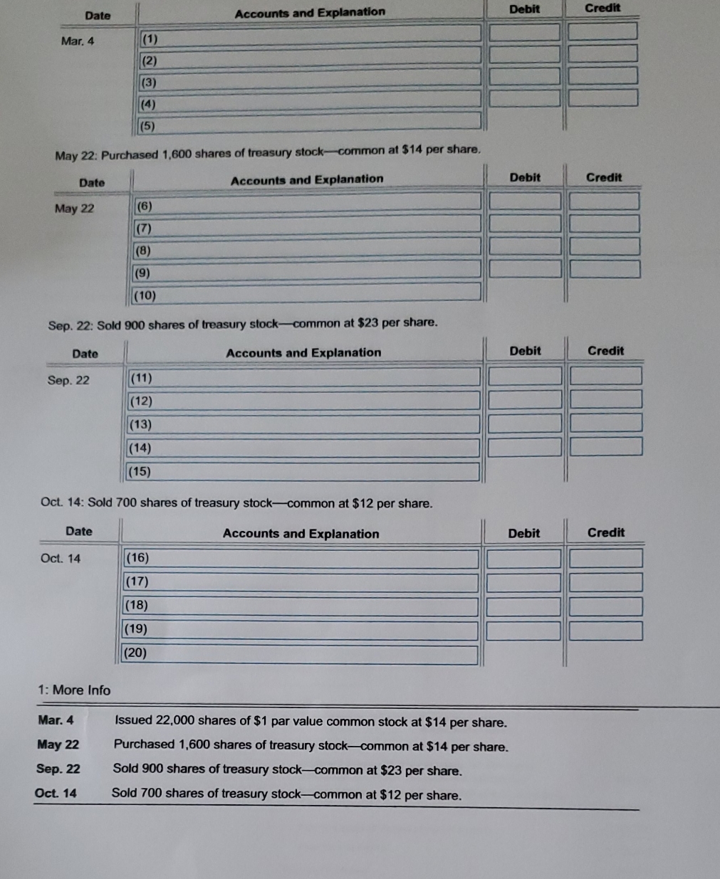 please help with step by step guidance on working the journal entries.
