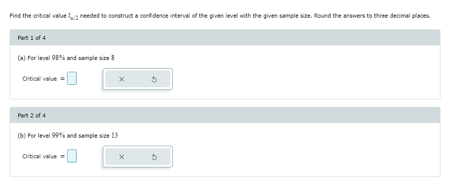 Find the critical value to needed to construct a confidence interval
