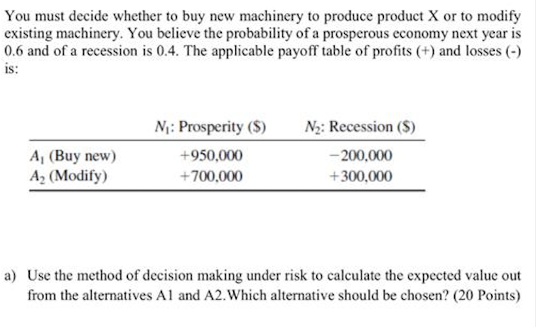 how i can solve this problem ? You must decide whether to