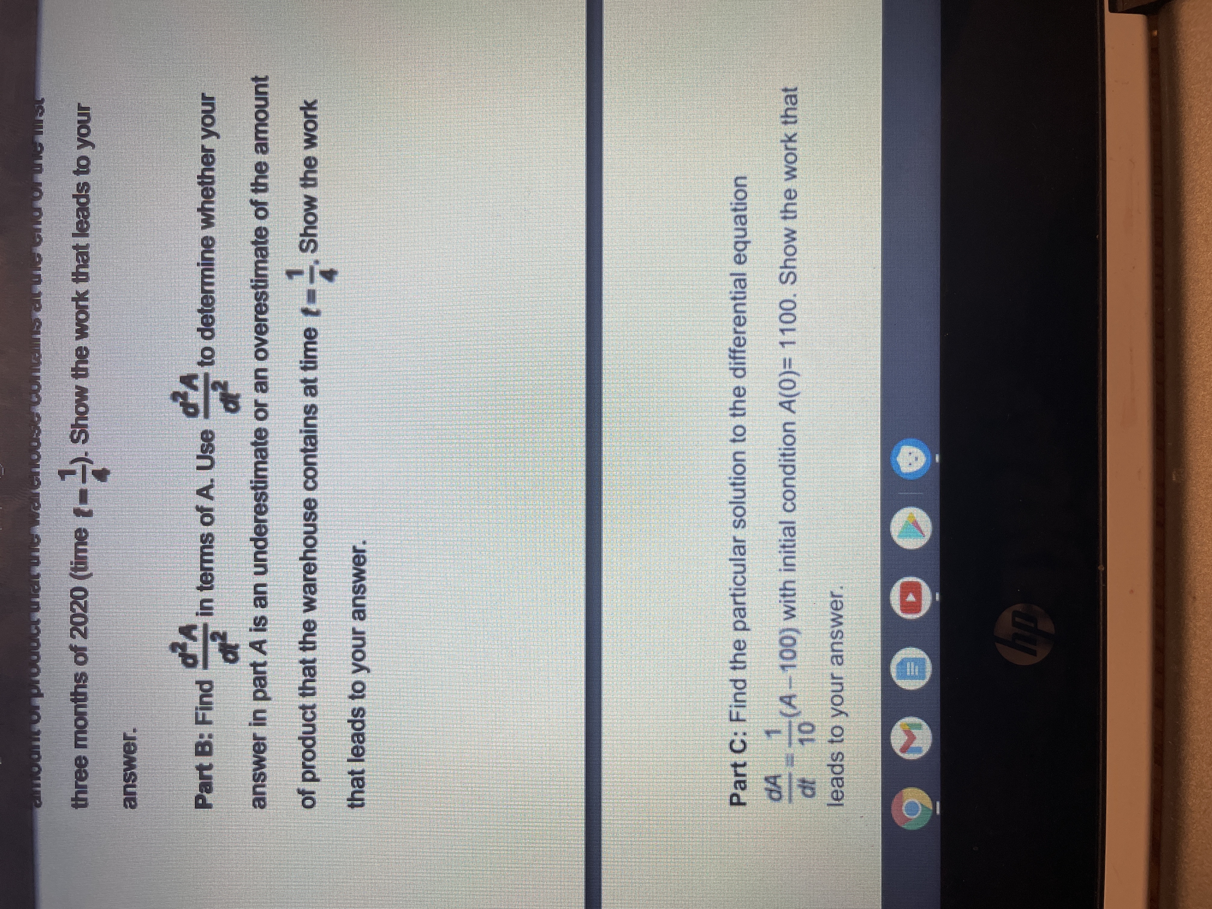 =f (x) be the dx particular solution to the differential equation with