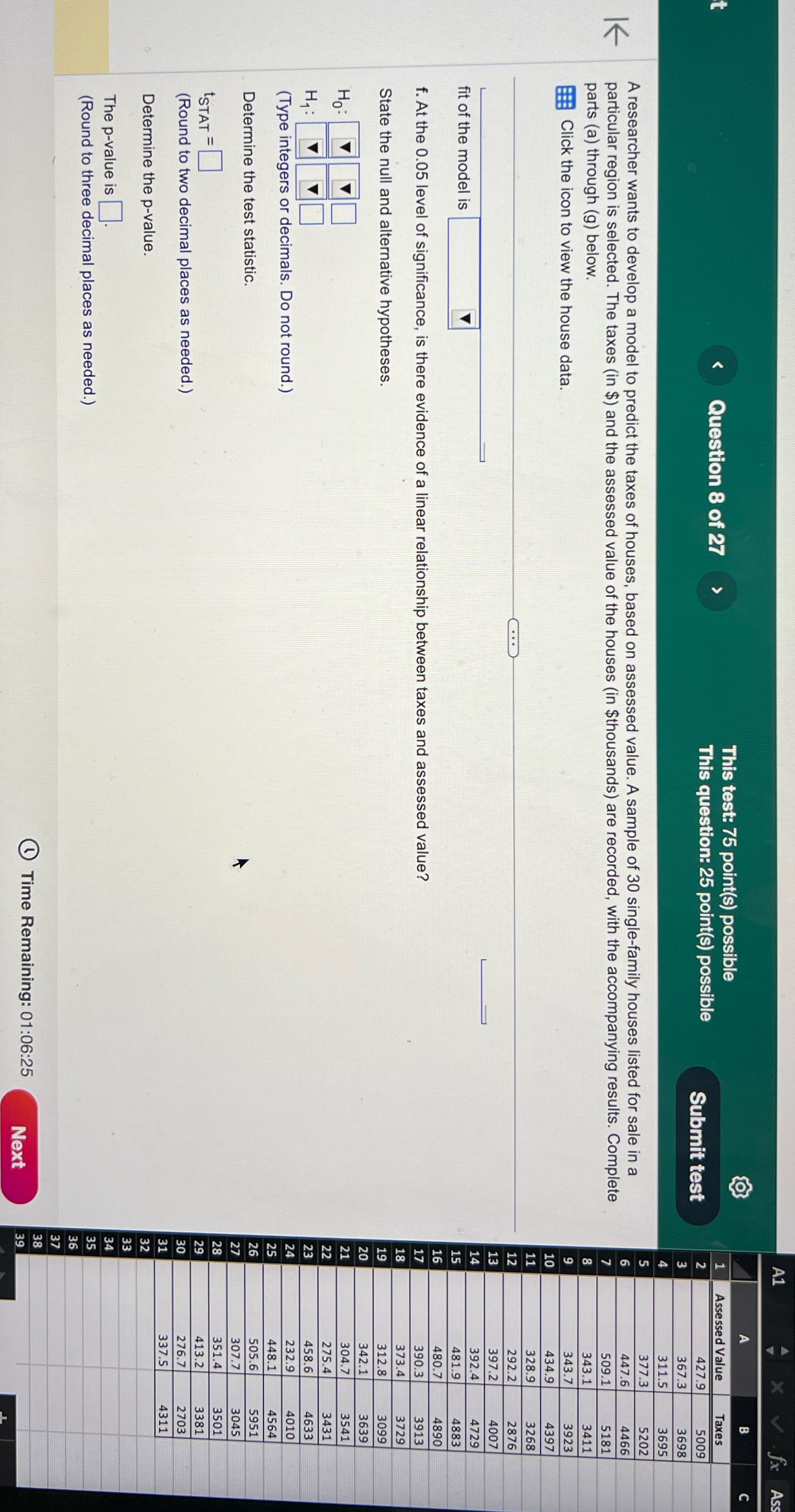 Please find F CO This test: 75 point(s) possible Question 8 of