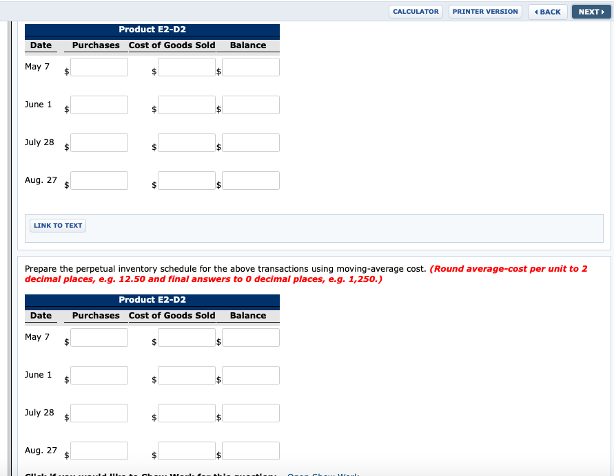Exercise 6-10 a-c Swifty Department Store uses a perpetual inventory system. Data