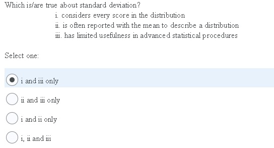 is: Select one: O equivalence O frequency distribution O interval distribution O