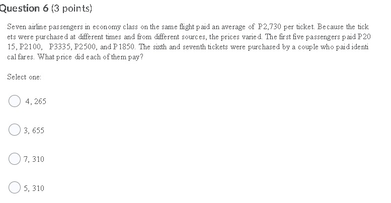 variable O ordered qualitative variable O un ordered qualitative variableWen two dice