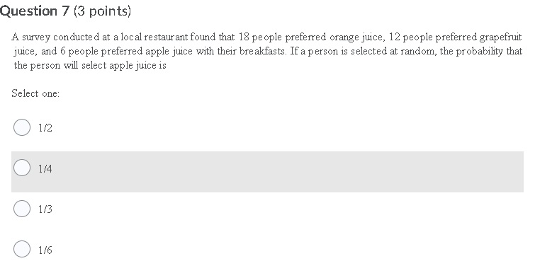 are rolled, the probability ofgettjng a sum of 8 is: Salient 0113: