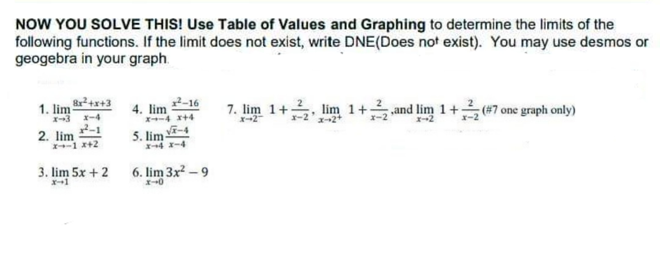 Solve the following problems and choose 1 problem only to explain the