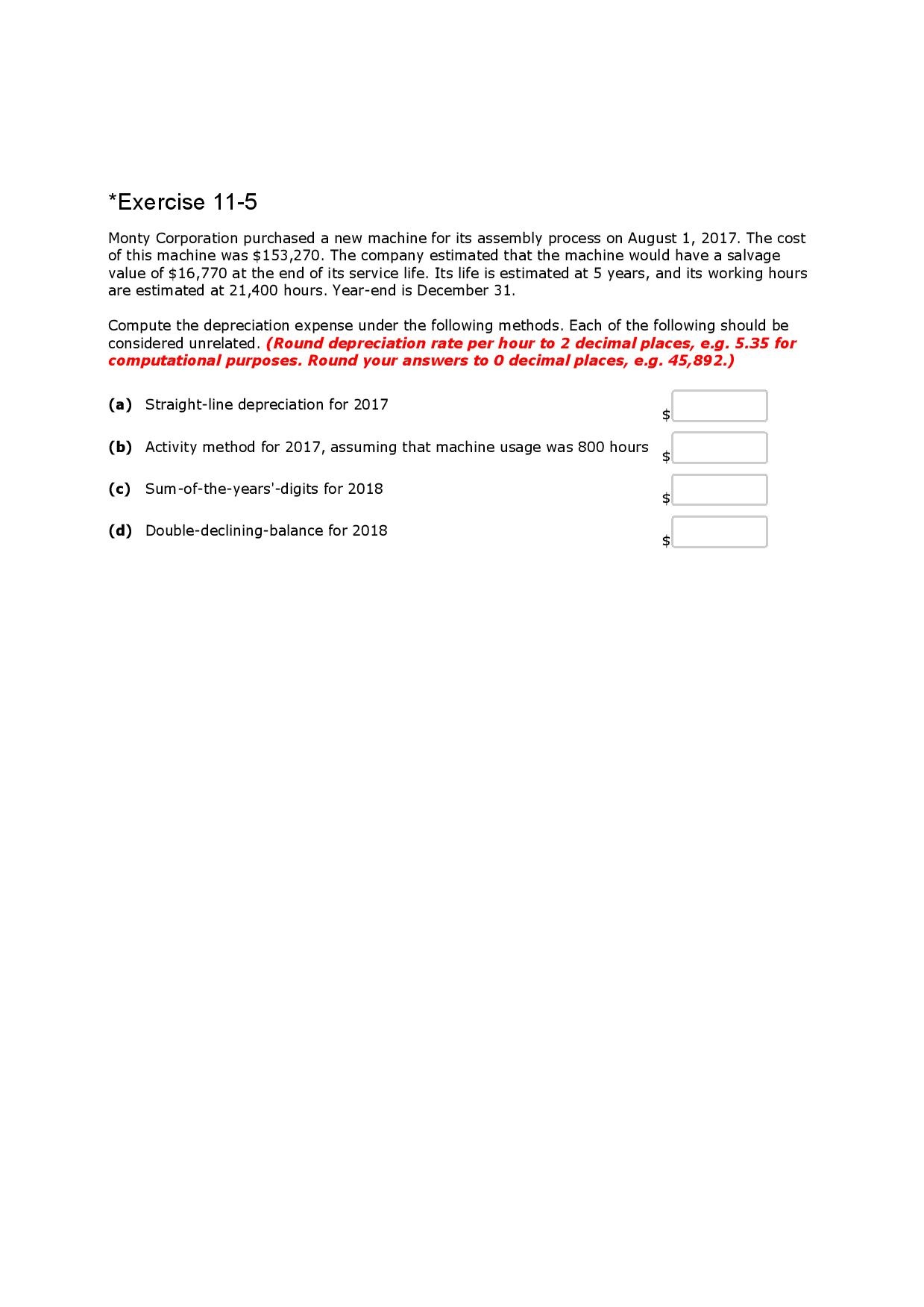 Please help me understand how to figure out this problem. *Exercise 11-5