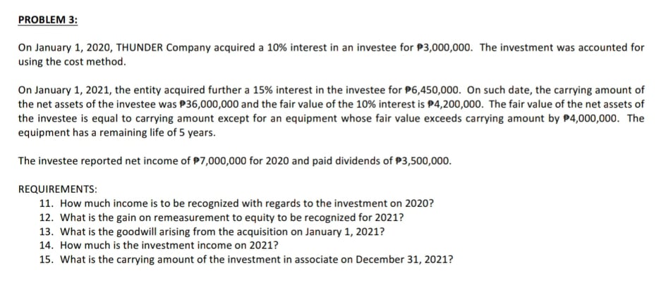 Company acquired 45% interest in an associate, Spark Company for P6,000,000 on