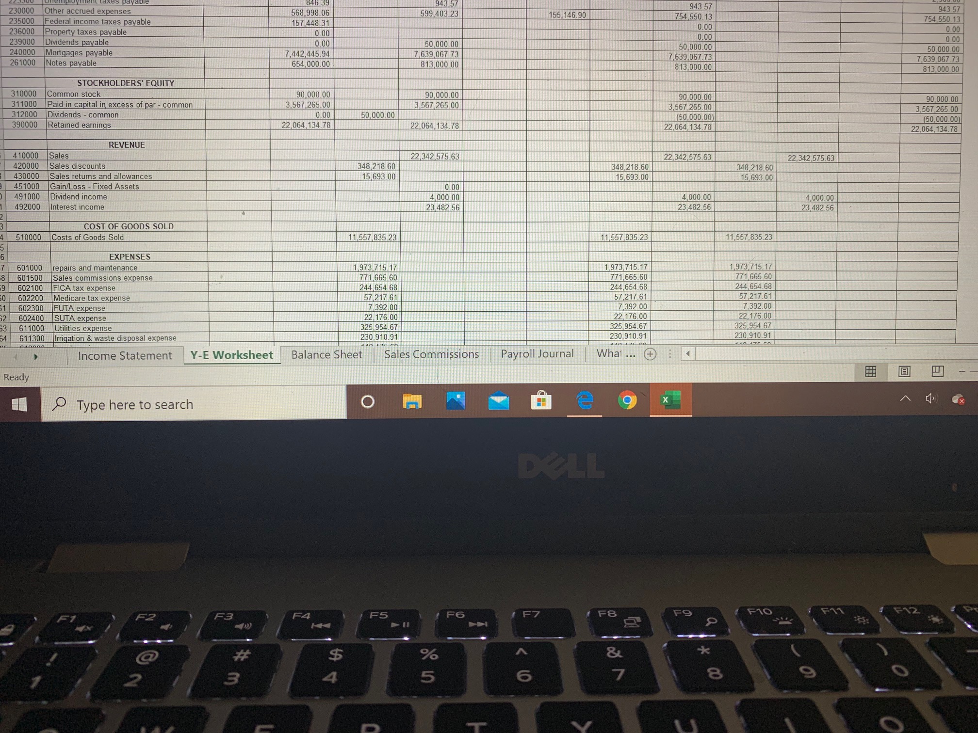 Balance Sheet employing the same general formatting technight, lizing formulas as before