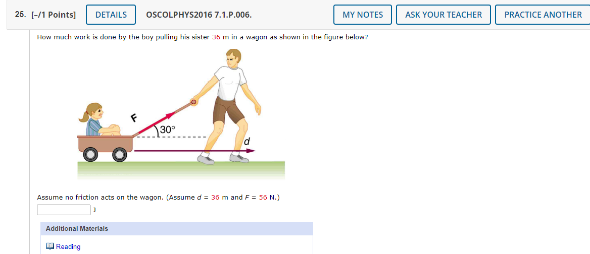 the tension 7 in the cord N Additional Materials Reading28. [-/4 Points]
