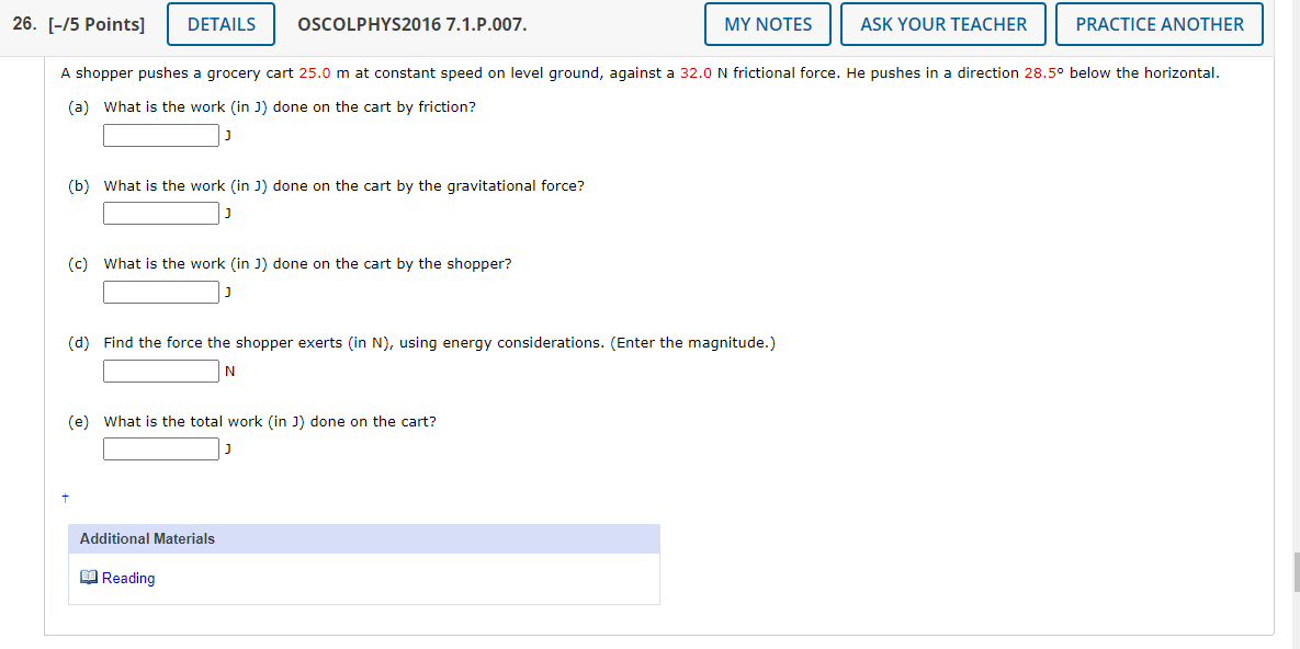 DETAILS OSCOLPHYS2016 7.2.WA.020. MY NOTES ASK YOUR TEACHER PRACTICE ANOTHE A warehouse