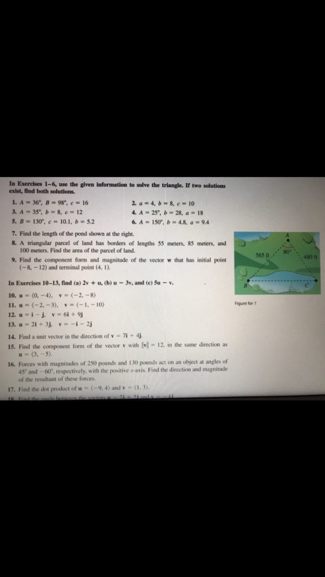14. Find a unit vector in the direction of v = 7i