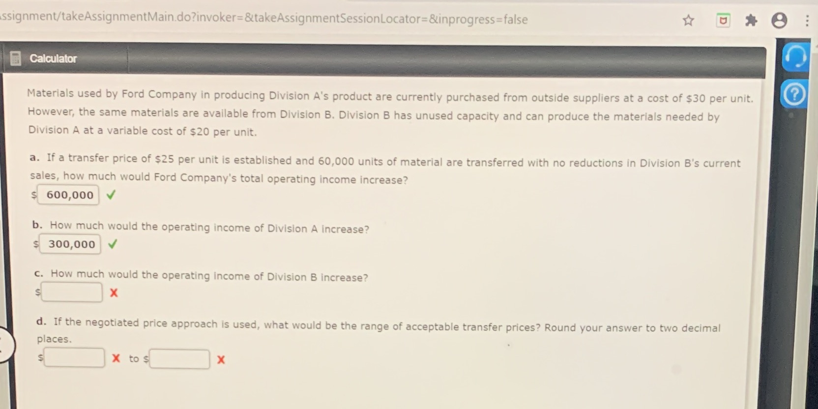 how do i calculate how much work the operating income would be