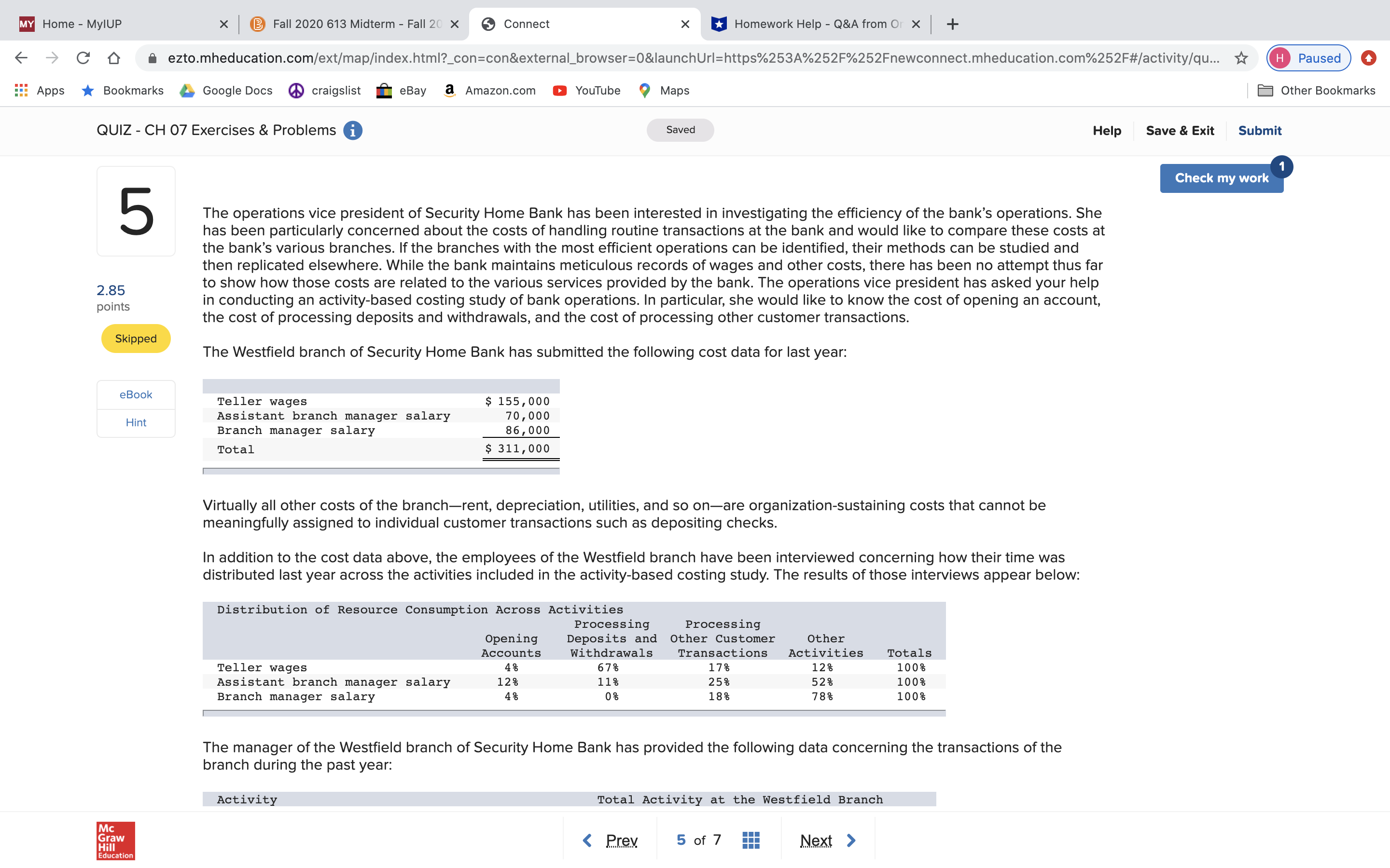 Home - MyIUP X I Fall 2020 613 Midterm - Fall