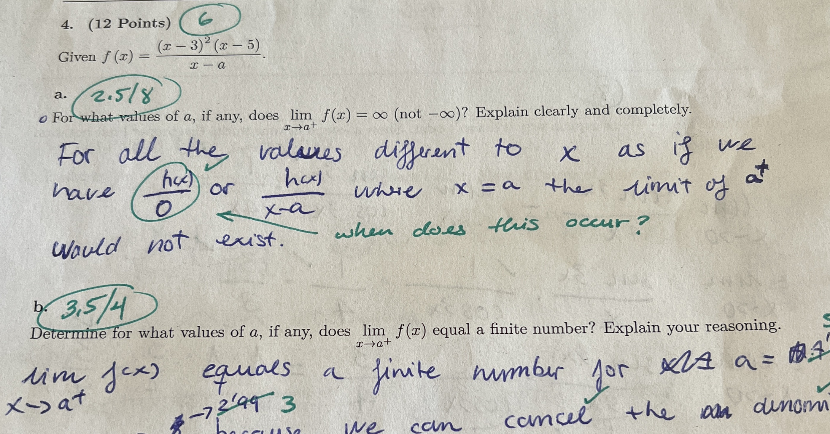 Solve all please 4. (12 Points) 6 Given f (x) = (2