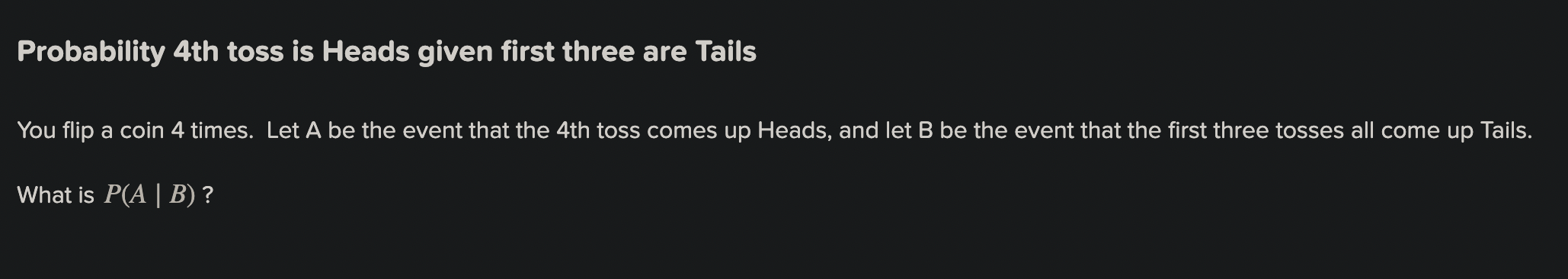 B = 1st is 0, p(B) = ? A string of O's