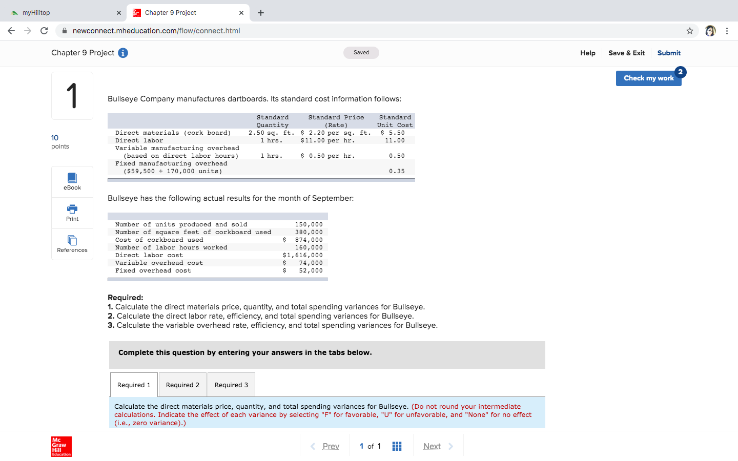  myHilltop X Er Chapter 9 Project X + C newconnect.mheducation.com/flow/connect.html Chapter