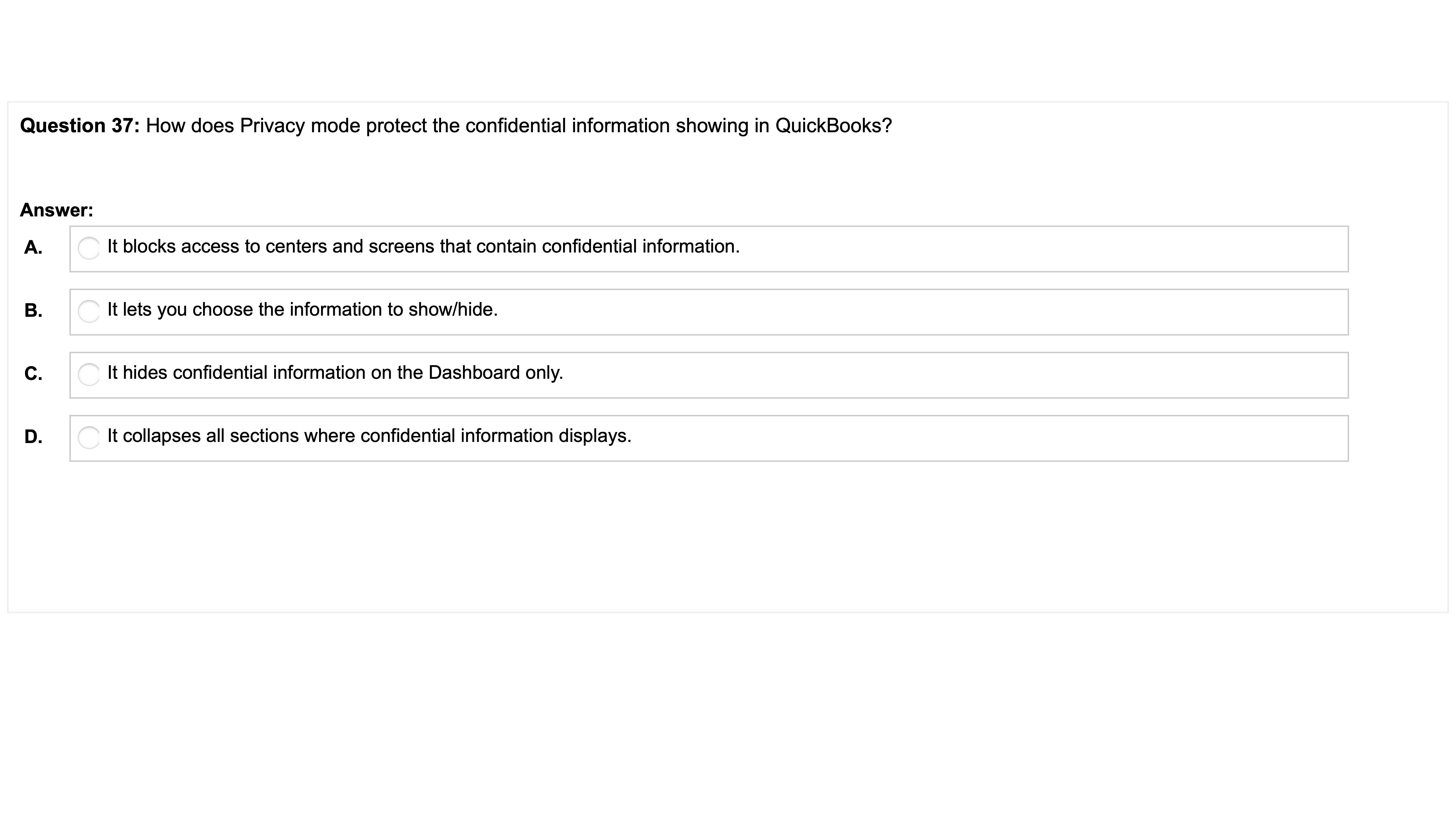 Quickbooks Online). Also, all information needed in answering these questions can be