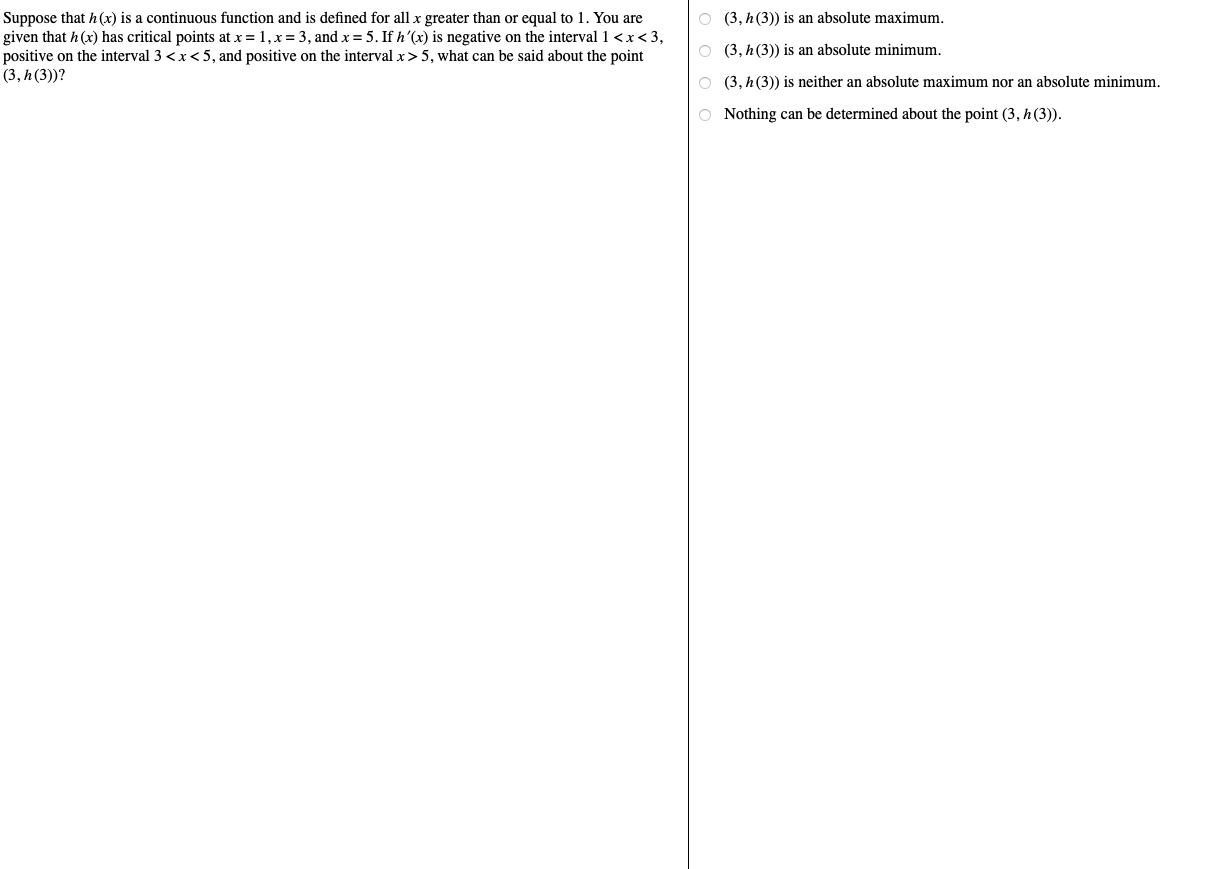 for all x greater than or equal to 1. You are O